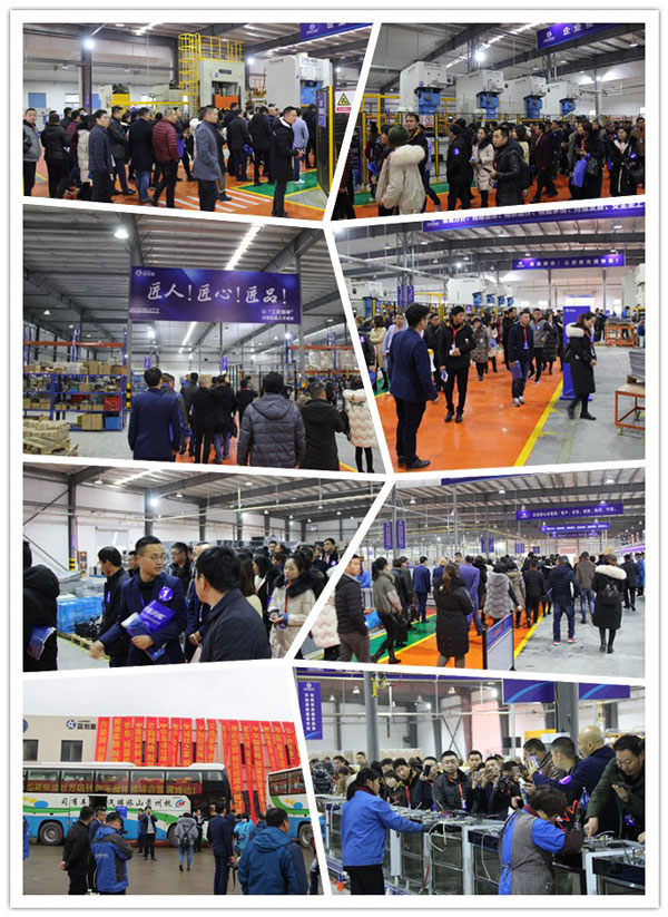 (贵宾们参观沐鸣2智能智造小镇)