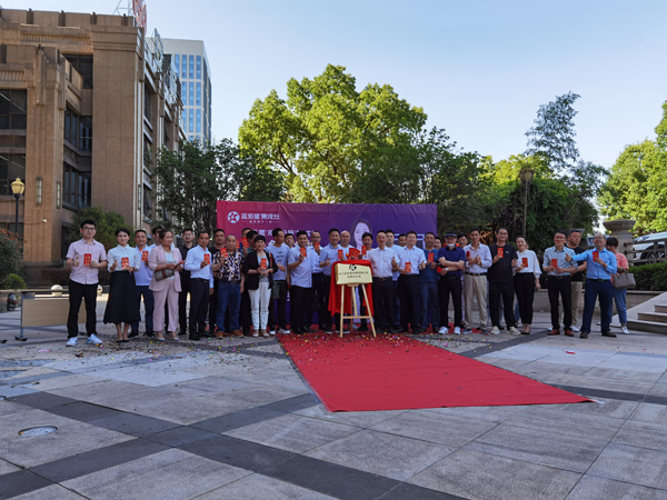 公司高层领导与嘉宾为沐鸣2电器安徽分公司正式揭牌