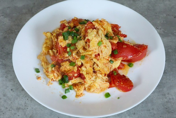 西红柿炒鸡蛋成品