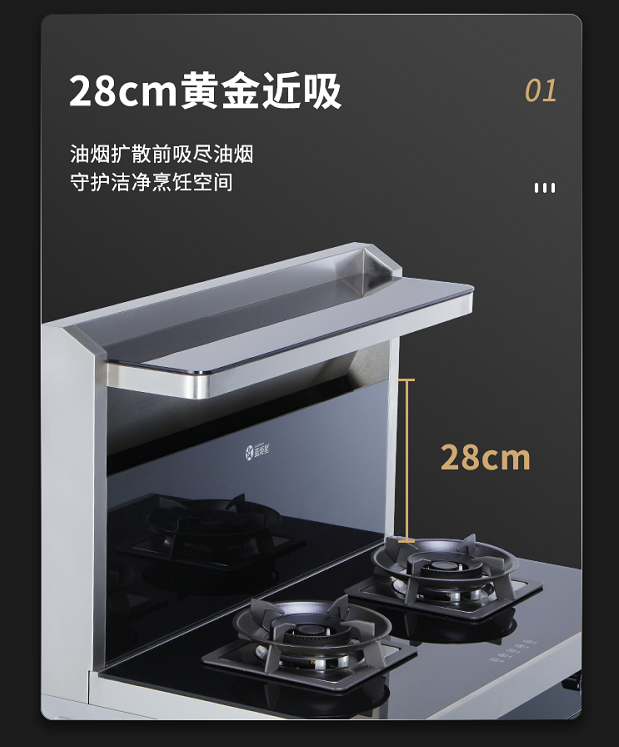 集成灶28cm黄金近吸